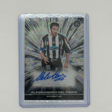 Alessandro Del Piero Juventus UCL Soccer Topps 2025 Chrome Black Lazer Auto