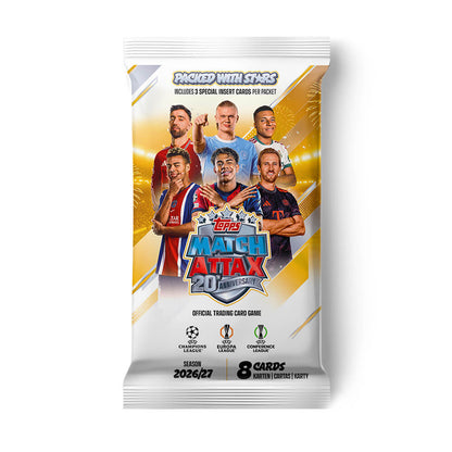 Topps Match Attax UEFA Club Competitions 2026/27 Booster mit 8 Sammelkarten
